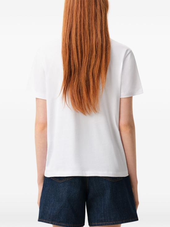 26FW 아미 스몰 하트 로고 티셔츠 BFUTS035 724 100 White - AMI