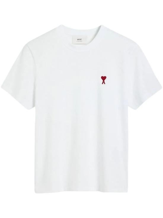 26FW 아미 스몰 하트 로고 티셔츠 BFUTS035 724 100 White