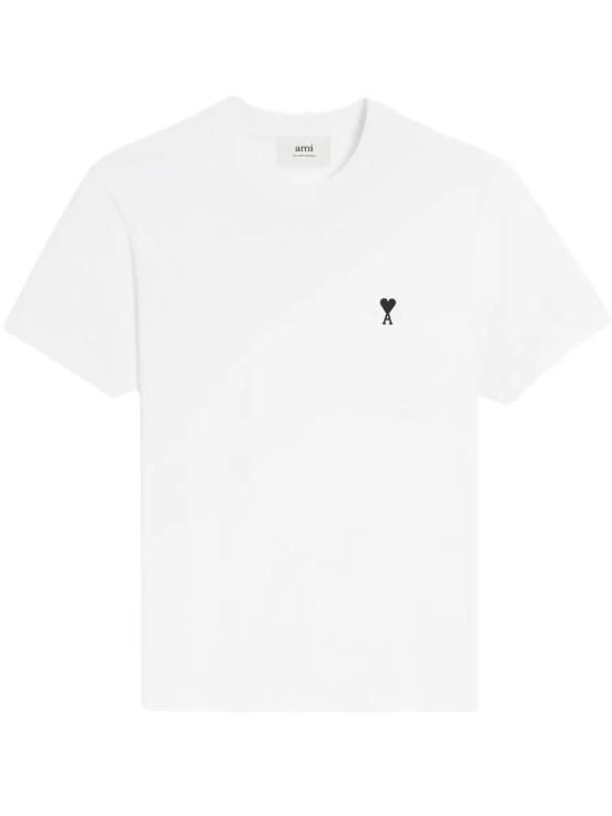 26FW 아미 스몰 하트 로고 라이트 코튼 저지 티셔츠 HTS346 724 100 White