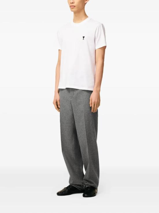 26FW 아미 스몰 하트 로고 라이트 코튼 저지 티셔츠 HTS346 724 100 White - AMI