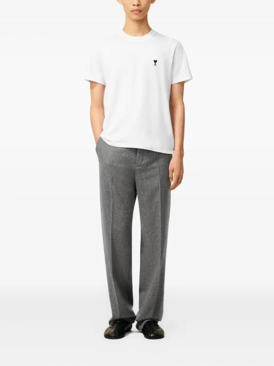 26FW 아미 스몰 하트 로고 라이트 코튼 저지 티셔츠 HTS346 724 100 White - AMI