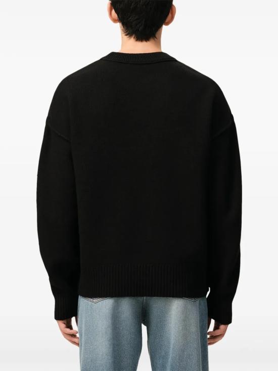26FW 아미 빅 하트 울 크루넥 스웨터 UKS838 018 009 BLACK RED - AMI
