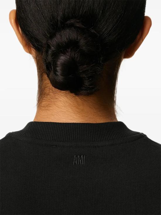 26FW 아미 스몰 하트 로고 스웨트셔츠 BFUSW035 730 001 Black - AMI
