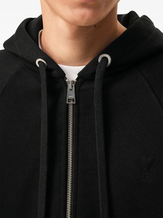 26FW 아미 후드 티셔츠 USW759 747 001 Noir - AMI