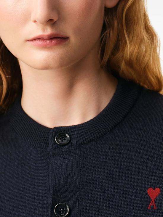 26FW 아미 크루넥 울 가디건 FKC361 001414 NAVY - AMI