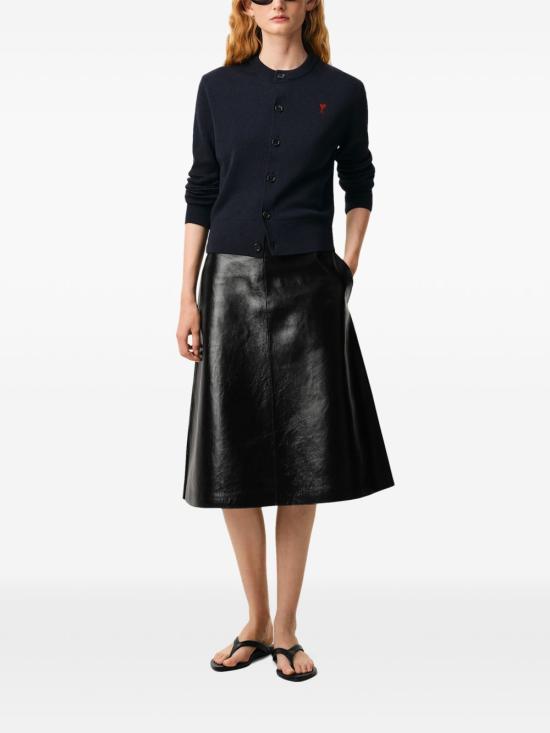 26FW 아미 크루넥 울 가디건 FKC361 001414 NAVY - AMI