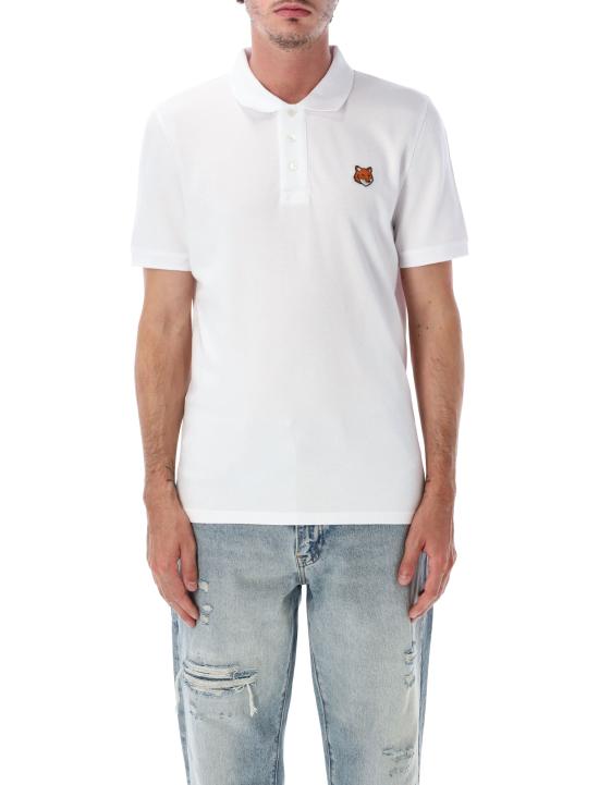 26SS 메종키츠네 폭스 헤드 레귤러 폴로 티셔츠 PM00209KP0002 P100 Bianco