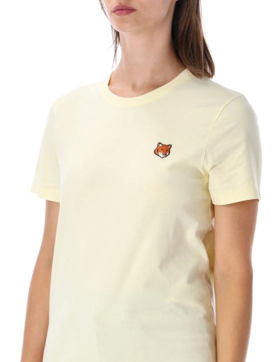 26SS 메종키츠네 폭스 헤드 레귤러 폴로 티셔츠 PW00113KJ7026 0424 PASTEL YELLOW - MAISON KITSUNE