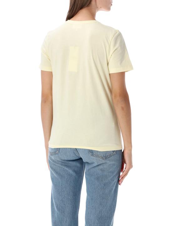 26SS 메종키츠네 폭스 헤드 레귤러 폴로 티셔츠 PW00113KJ7026 0424 PASTEL YELLOW - MAISON KITSUNE