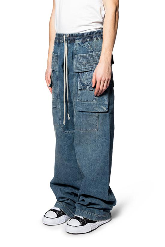 26SS 다크쉐도우 드로스트링 카고 데님 팬츠 DU01F4394DWB 06 WASH INDIGO - DRKSHDW