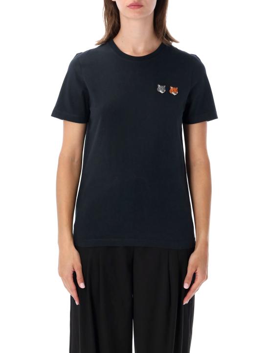 26SS 메종키츠네 더블 폭스 헤드 레귤러 티셔츠 OW011CFKJ7026 P190 GRIGIO