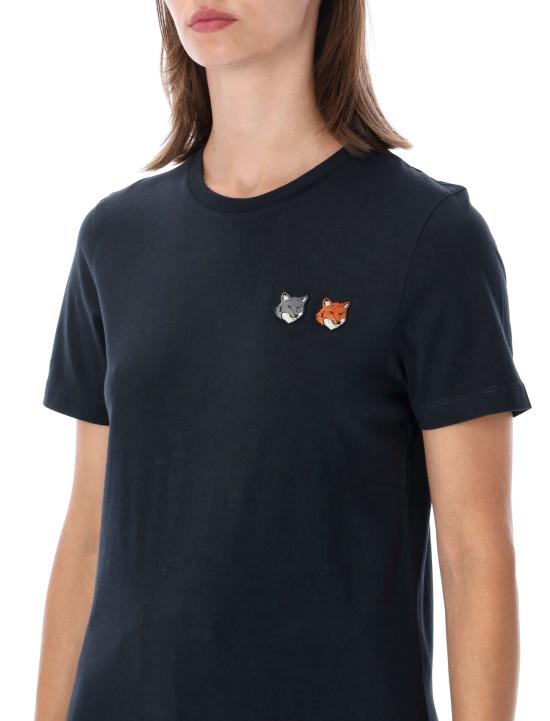 26SS 메종키츠네 더블 폭스 헤드 레귤러 티셔츠 OW011CFKJ7026 P190 GRIGIO - MAISON KITSUNE