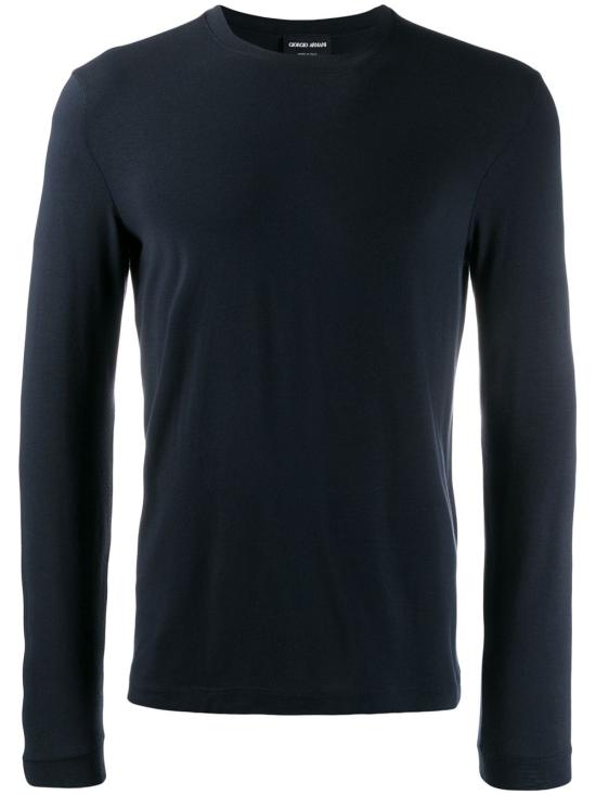 26FW 조르지오 아르마니 긴팔 티셔츠 3GST51 SJP4ZUBSG NAVY