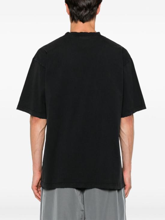 26FW 발렌시아가 디 어드레스 미디엄 핏 티셔츠 764235 TUVO61041 BLACK - BALENCIAGA