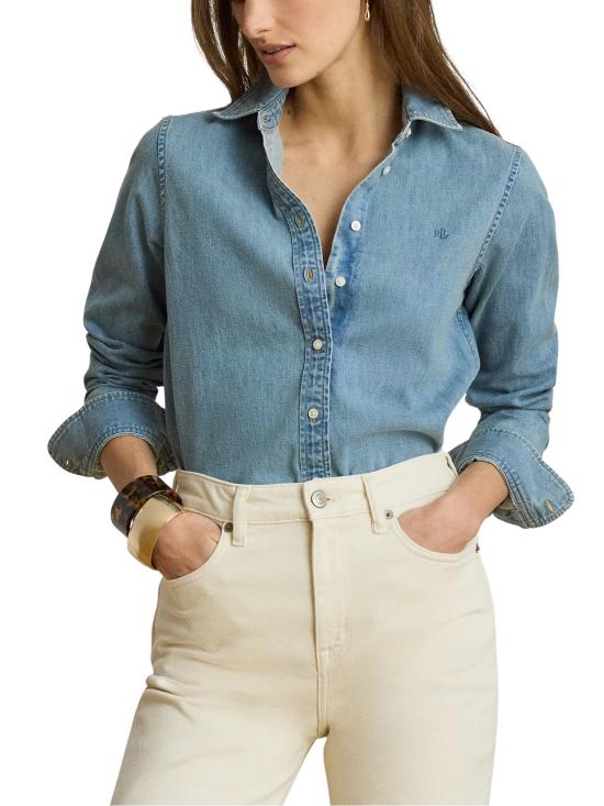 26FW 랄프 로렌 데님 셔츠 200P14149 001 DENIM BLUE - RALPH LAUREN