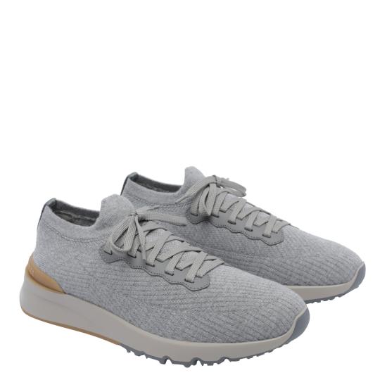26FW 브루넬로 쿠치넬리 스니커즈 MZUWLBO253 CYM46 Grey - BRUNELLO CUCINELLI