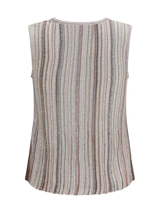 26FW 미소니 민소매 티셔츠 DS26WK0JBK01J8 S30GE MULTICOLOUR - MISSONI