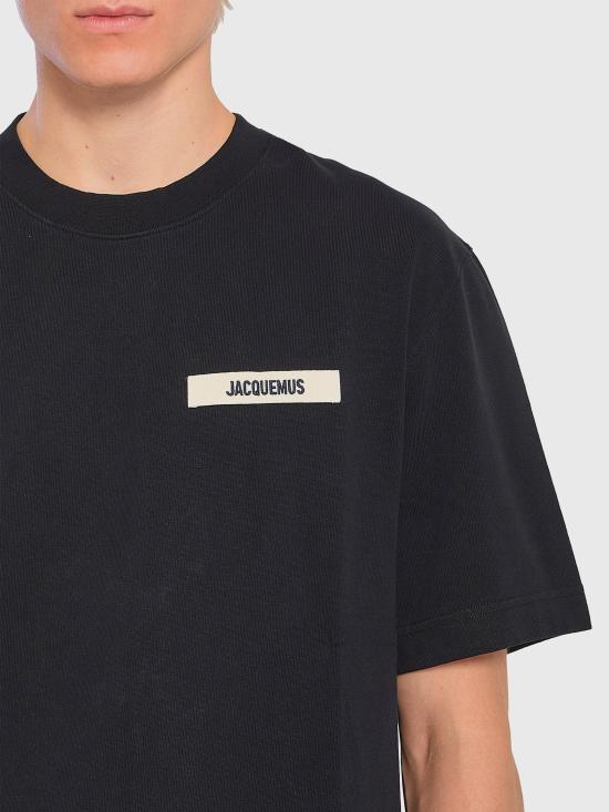 26FW 자크뮈스 그로그랭 로고 티셔츠 TSM00133 BLACK - JACQUEMUS