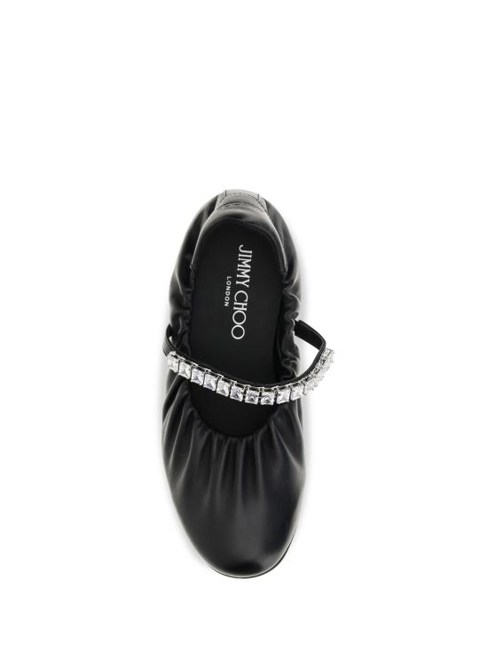 26FW 지미추 플랫 슈즈 J000184178 XBLACKCRYS - JIMMY CHOO