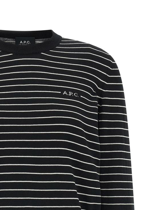 26FW 아페쎄 스웨터 COHLPF23510TZI White Black - A.P.C.