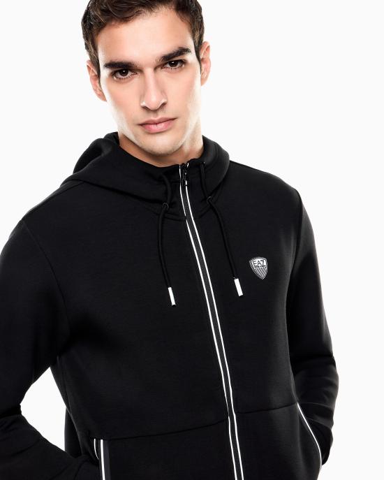 26FW 엠포리오 아르마니 후드 티셔츠 8NPM20 PJ4EZ 1200 Black - EMPORIO ARMANI