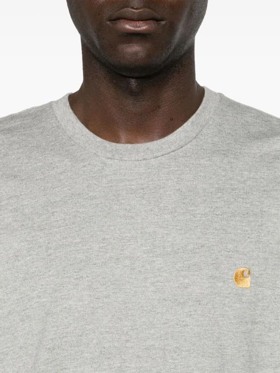 26FW 칼하트 WIP 숏슬리브 체이스 티셔츠 I026391 00MXX GREY HEATHER GOLD - CARHARTT WIP