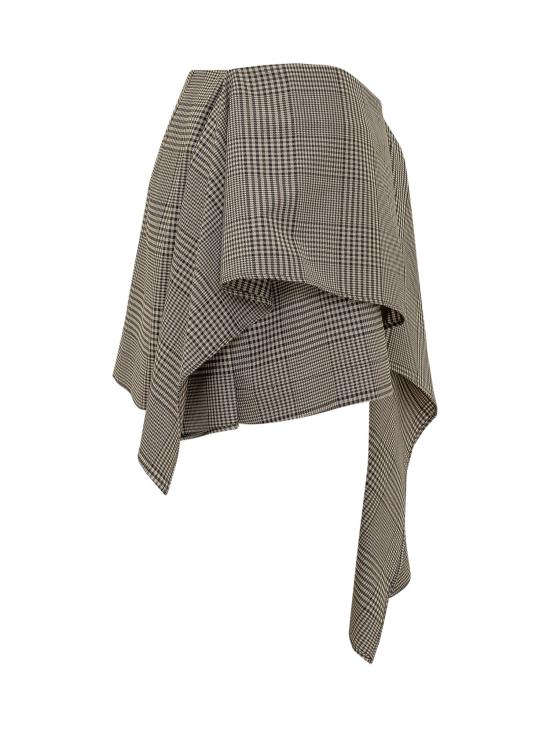 26FW 이로 스커트 WP31KOBIE BRO71 MIXED BROWN CHECK - IRO