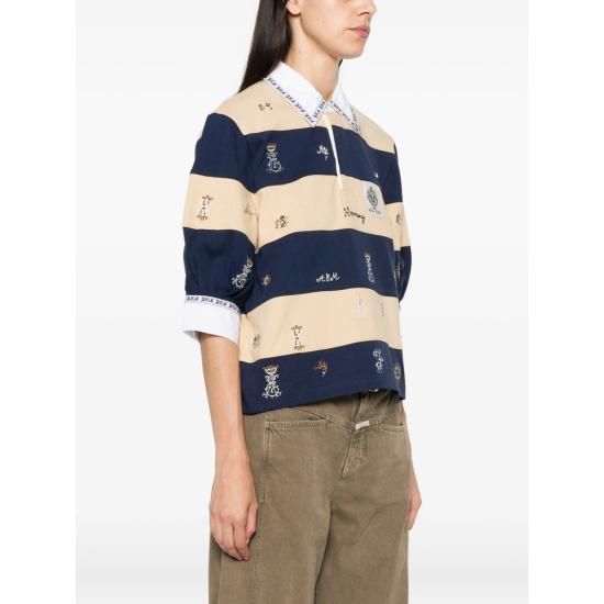 26FW 세아 폴로 티셔츠 PF26 127 MULTI NEUTRALS BLUE - SEA