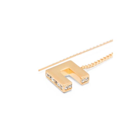 26FW 엘리자베타프랜치 싱글 이어링 OR33A66E2 U95 GOLD WHITE - ELISABETTA FRANCHI