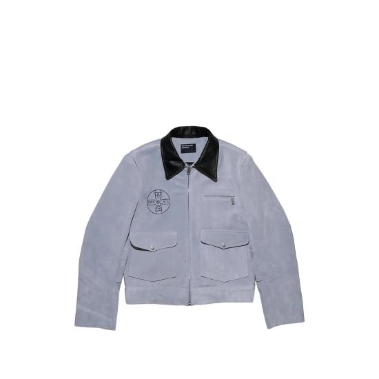 26FW 앙팡리쉬데프리메 가죽 자켓 03 0596 LGRBK GREY