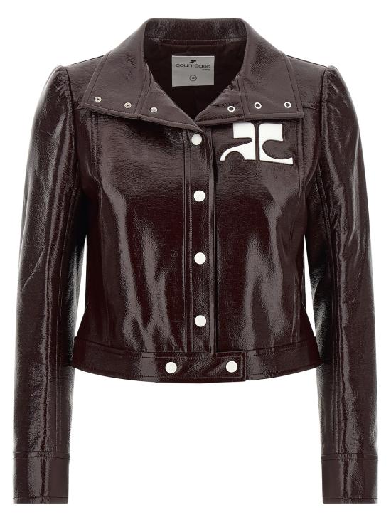 26FW 쿠레쥬 가죽 자켓 223CBL005VY00144090 Bordeaux