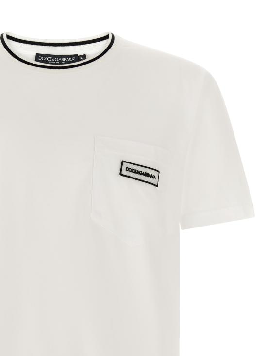 26FW 돌체앤가바나 반팔 티셔츠 G8RA2ZG7Q2PW0800 White - DOLCE & GABBANA