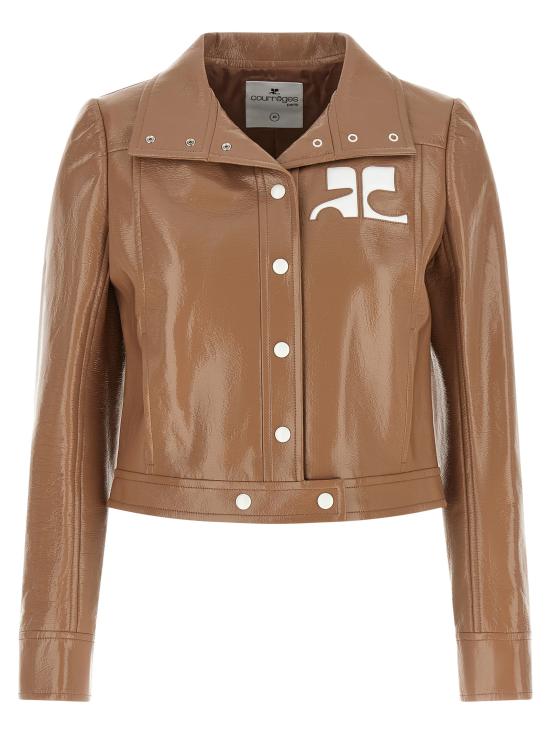 26FW 쿠레쥬 가죽 자켓 223CBL005VY00141091 Brown