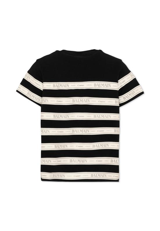 25FW [키즈] 발망 티셔츠 BX8P61 Z3349 930AV BLACK - BALMAIN