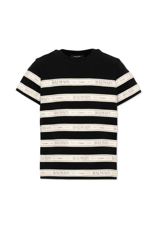 25FW [키즈] 발망 티셔츠 BX8P61 Z3349 930AV BLACK
