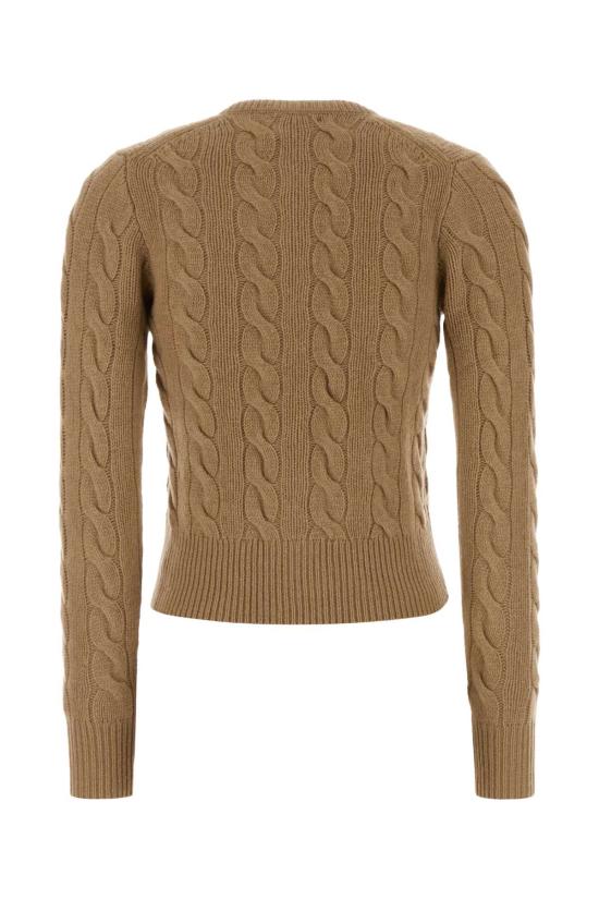 26FW 폴로 랄프로렌 로고 자수 크루넥 가디건 211972104 001 Camel - POLO RALPH LAUREN