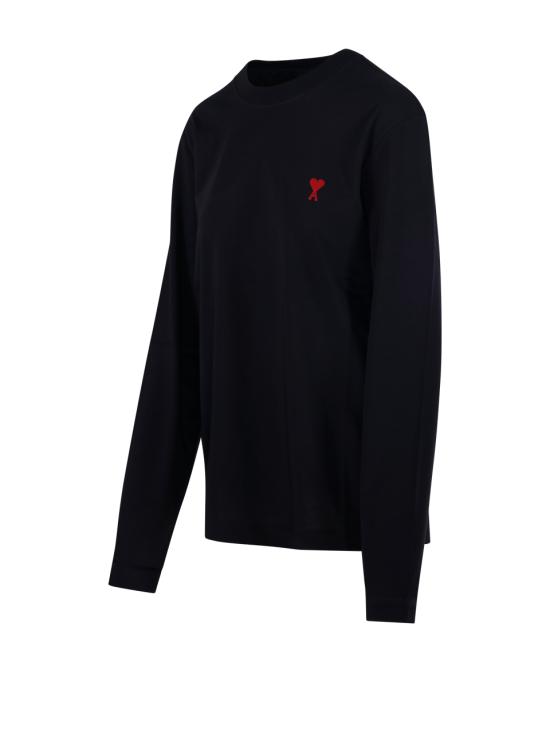 26FW 아미 스몰 하트 로고 롱슬리브 티셔츠 BFUTS235 724 001 BLACK - AMI