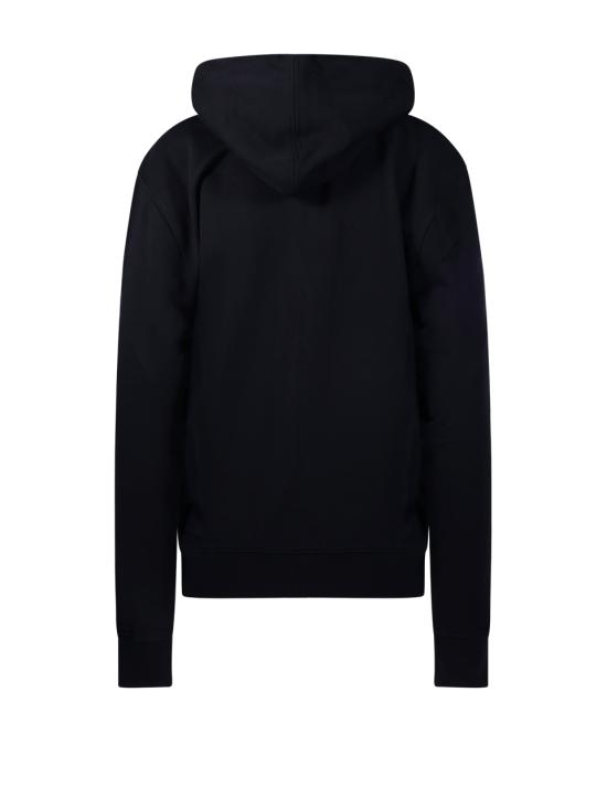 26FW 아미 스몰 하트 로고 루프백 오가닉 코튼 플리스 후드 BFUSW435 730 001 BLACK - AMI