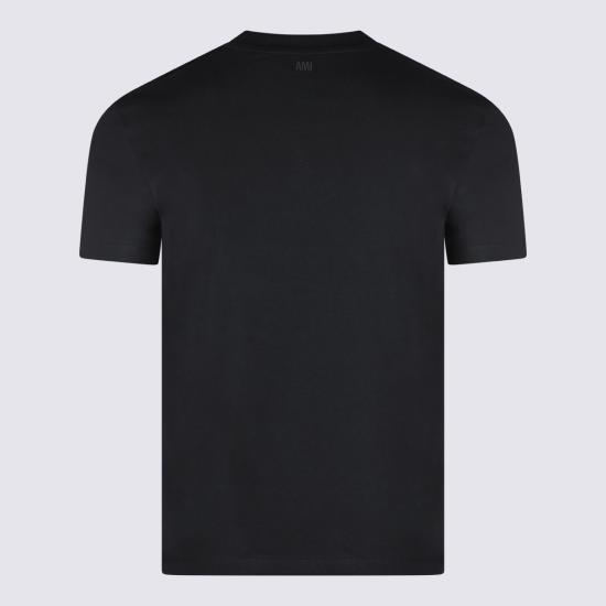26FW 아미 스몰 하트 로고 라이트 코튼 저지 티셔츠 HTS346 724045 BLACK - AMI