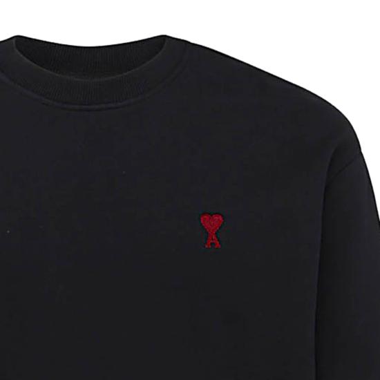 26FW 아미 스몰 하트 로고 스웨트셔츠 BFUSW035 730001 BLACK - AMI