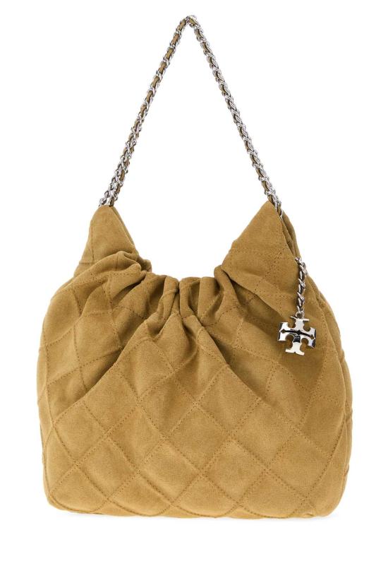 26FW 토리버치 플레밍 스웨이드 미니 체인 호보백 166066 250 Beige o Tan - TORY BURCH