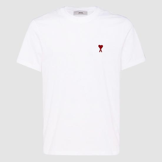 26FW 아미 스몰 하트 로고 티셔츠 BFUTS035 724100 WHITE - AMI
