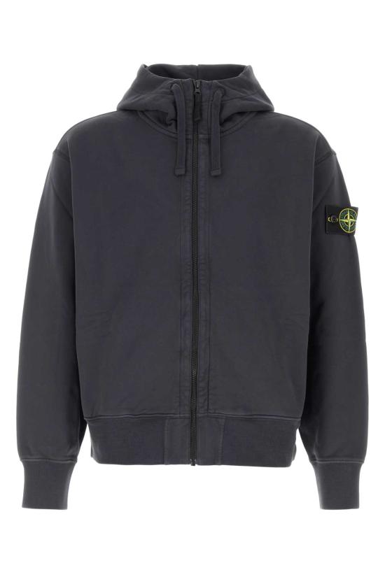26FW 스톤 아일랜드 오가닉 코튼 플리스 와펜 집업 후드 티셔츠 L2S156100009S0051 V002A BLUENAVY
