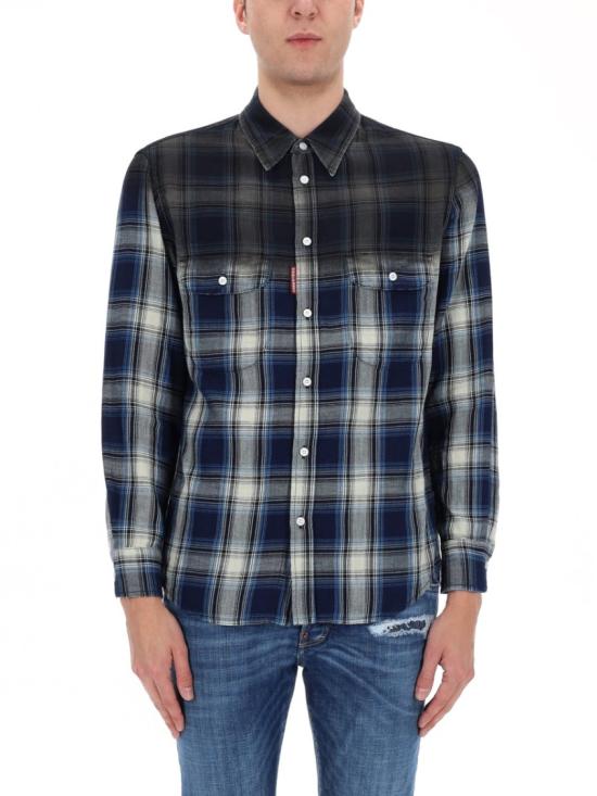 26SS 디스퀘어드2 긴팔 셔츠 S74DM0993 D35206001F Blue - DSQUARED2