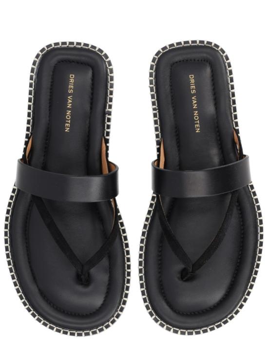 26SS 드리스 반 노튼 뮬/슬리퍼 021738 0105900 Black - DRIES VAN NOTEN