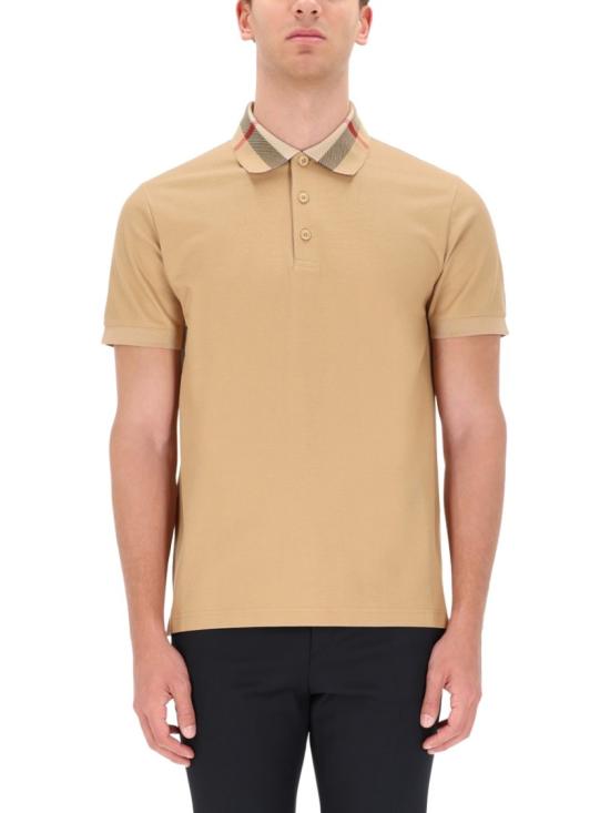  버버리 코튼 폴로셔츠 8095924 A1435 Neutrals - BURBERRY