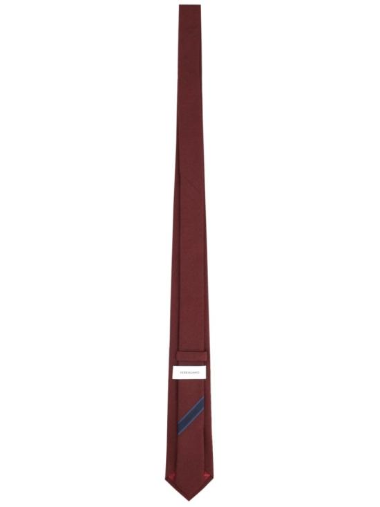 26SS 살바토레 페라가모 넥타이 789398 351362004 Burgundy - SALVATORE FERRAGAMO