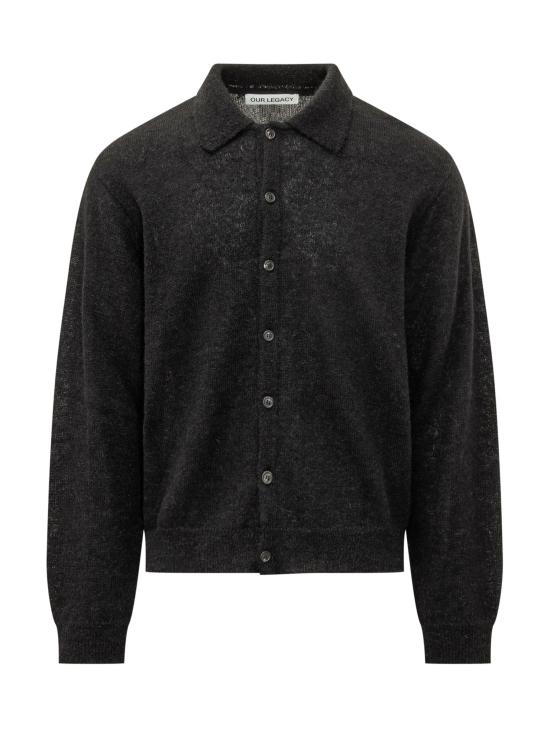 26FW 아워레가시 이브닝 폴로 가디건 M4213ECFSE BLACK FUZZY