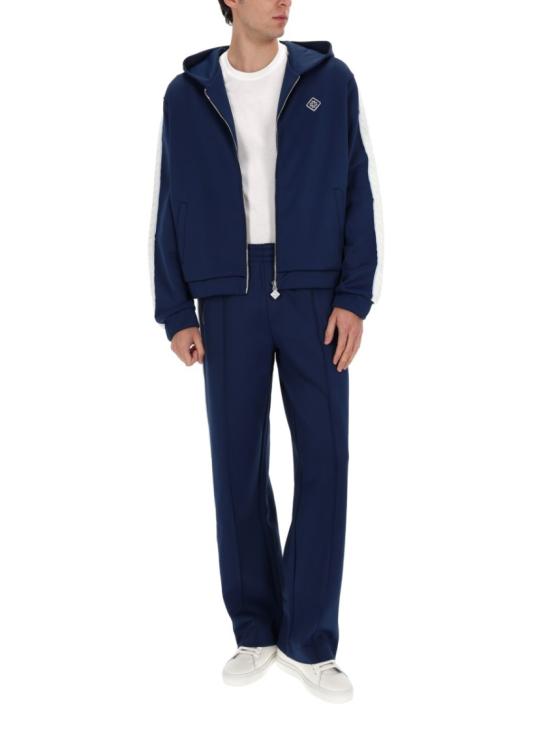26SS 카사블랑카 후드 티셔츠 M SP26 JTP 457 01NAVY Blue - CASABLANCA