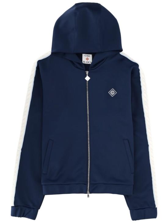 26SS 카사블랑카 후드 티셔츠 M SP26 JTP 457 01NAVY Blue